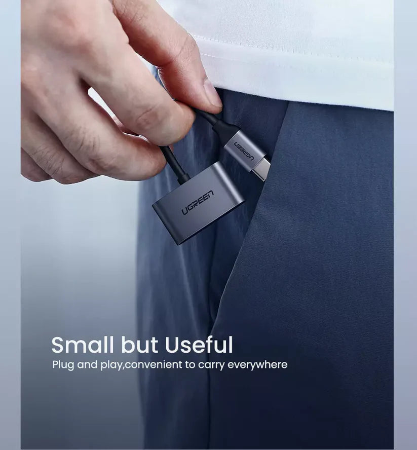 UGREEN USB-C One-Two Converter-CM232