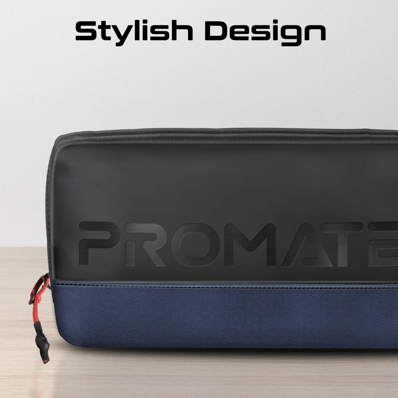 PROMATE Lightweight Tech Essential Organizer Pouch Bag with Multiple Pockets - Blue