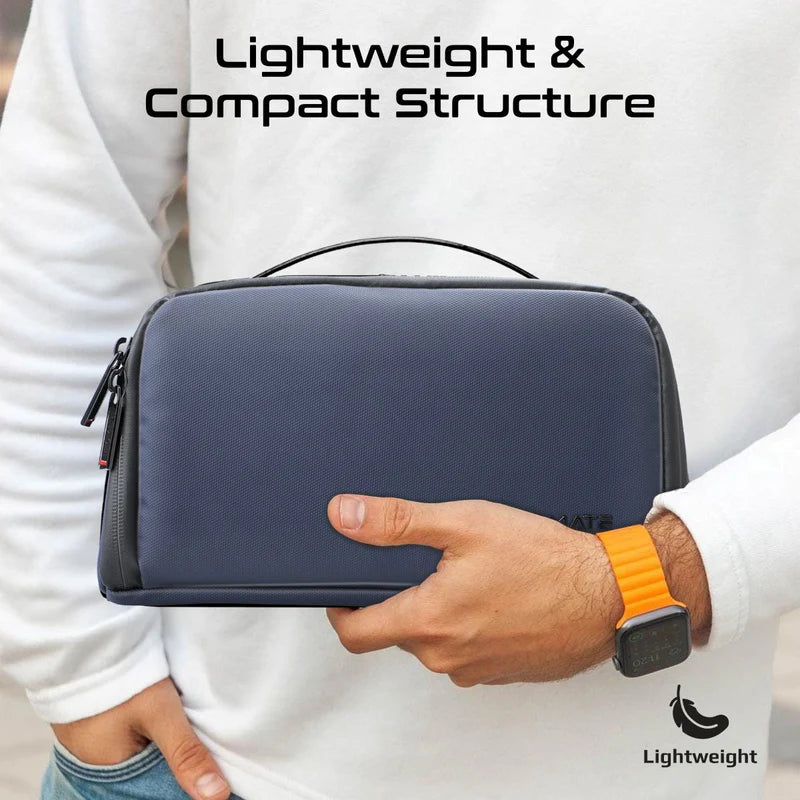 PROMATE Travel Aceesories Organizer with Multiple Compartments & Large Capacity - Blue