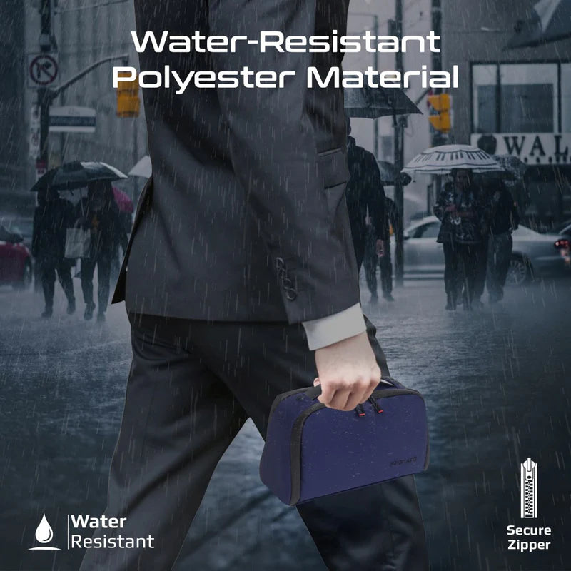 PROMATE Travel Aceesories Organizer with Multiple Compartments & Large Capacity - Blue