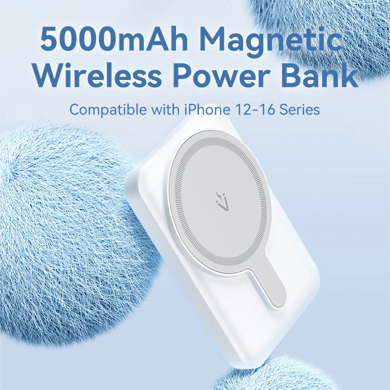 FHSW0 | Vention Power Bank 5000mAh Magnetic Wireless (USB-C + USB-C + Wireless) 20W | White