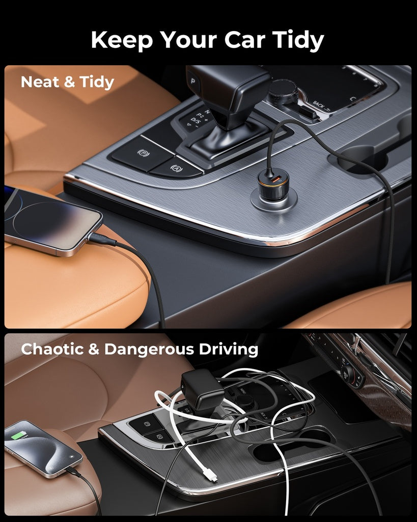 18509 Voltme Cazo Series Car Charger 49.5W L-A with Magnetic Cable