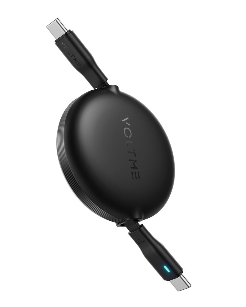 17155 | C2184H | Voltme Powe Link YoYo Cable 3A 1.0M Retractable (Dual-Way Retractable Cable) Type C to Type C | Black
