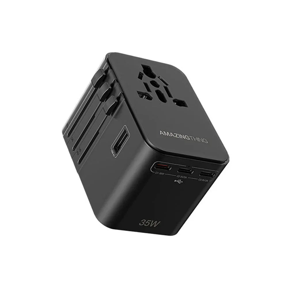 AMAZINGTHING | Explorer PD 35W 5 Ports 2A+3C Travel Charger | Black