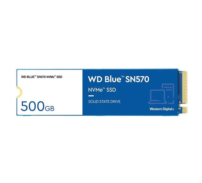 Western Digital Blue SN570 NVMe SSD - 500GB / M.2 2280 / PCIe 3.0 - SSD (محرك الحالة الصلبة)