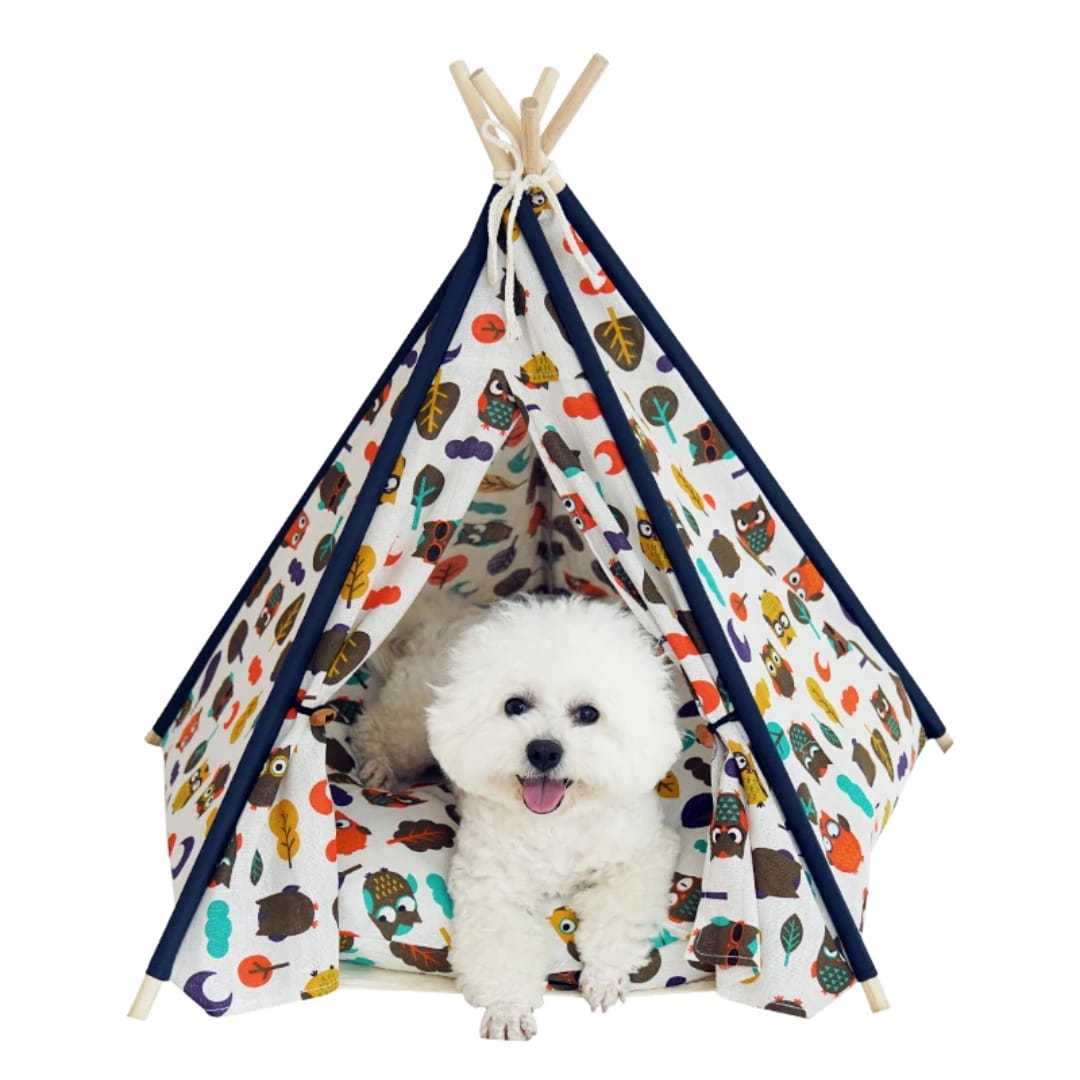 HORLA Living Home Pet Tent Cat Bed Dog Bed Teddy Removable Cotton Canvas Lion Pet Bed (Sleeping Bag Dog Bed Cat Bed)