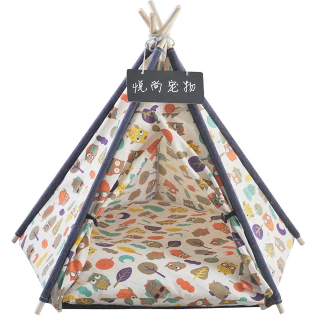 HORLA Living Home Pet Tent Cat Bed Dog Bed Teddy Removable Cotton Canvas Lion Pet Bed (Sleeping Bag Dog Bed Cat Bed)
