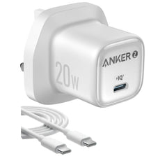 B2699K21 | Anker Zolo Charger 20W Pd 3.0 With Usb C To Usb C Cable | White