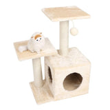 Cat Tree with Hammock & Cozy House – Beige 98