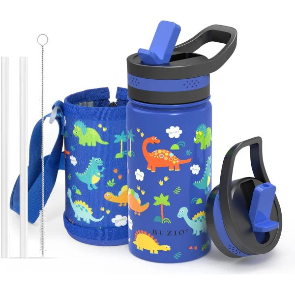 Buzio Kids Tumbler with Straw Lid 500ML - Dinosaur