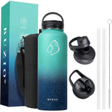 Buzio Trio Series Water Bottle with 3 Lids and Sleeve 1.2L -  Starry Pacific