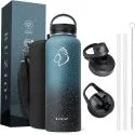 Buzio Trio Series Water Bottle with 3 Lids and Sleeve 1.2L -  Starry Crush