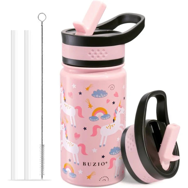 Buzio Kids Bottle with Straw Lid 500ML - Unicorn