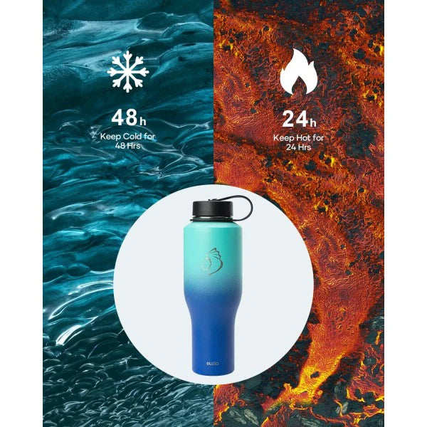 Buzio Trophy Series Water Bottle for Car 1.2L -  Caribbean Blue