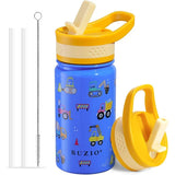 Buzio Kids Bottle with Straw Lid 500ML - Cars