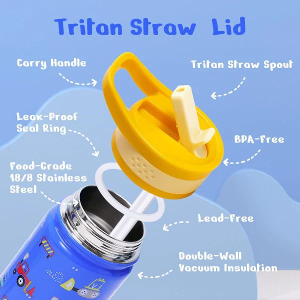 Buzio Kids Tumbler with Straw Lid 500ML - Cars