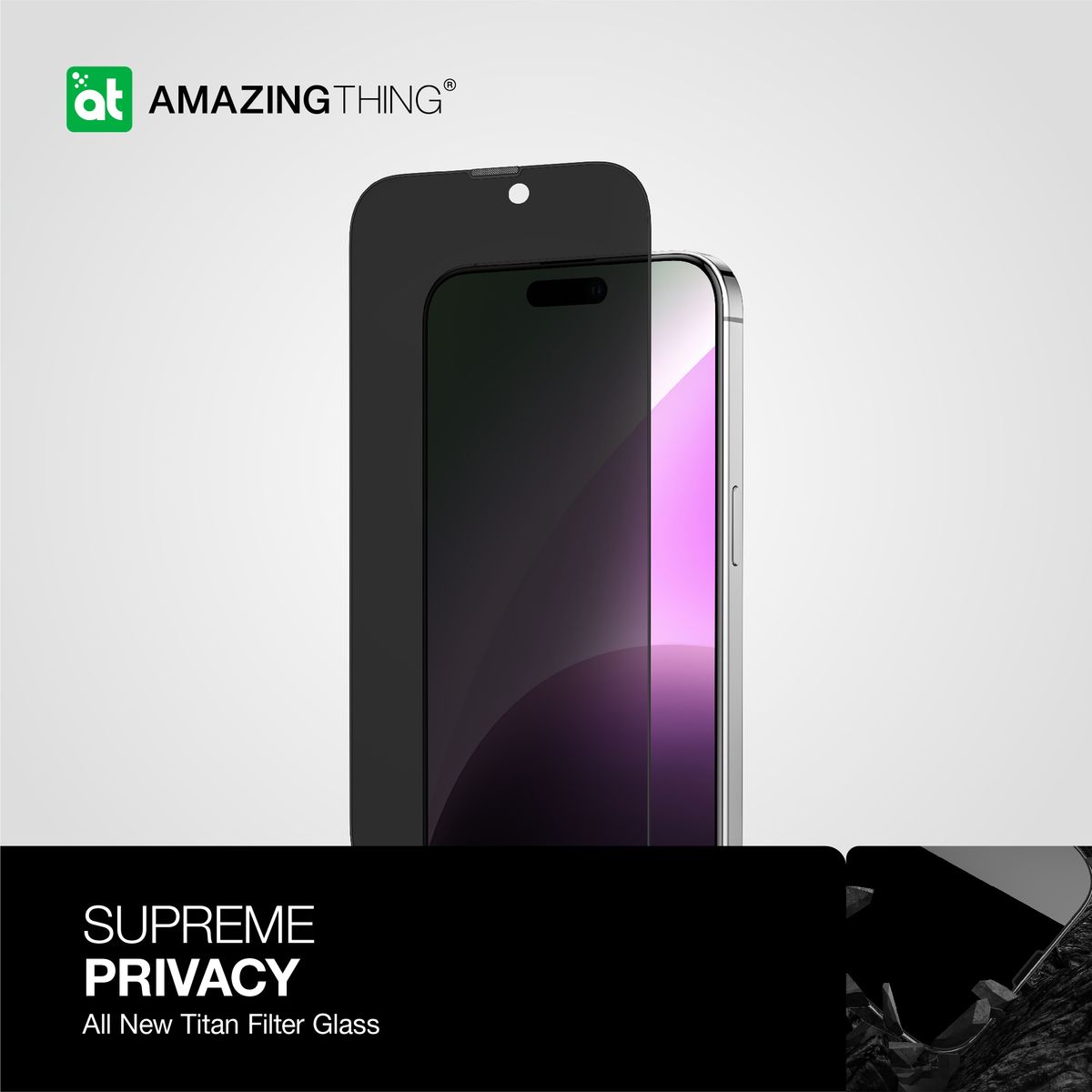 AmazingThing IPHONE 16 PRO 6.3 2.75D F FULLY COVERED RADIX GLASS - PRIVACY IP166.3PPRCGLA