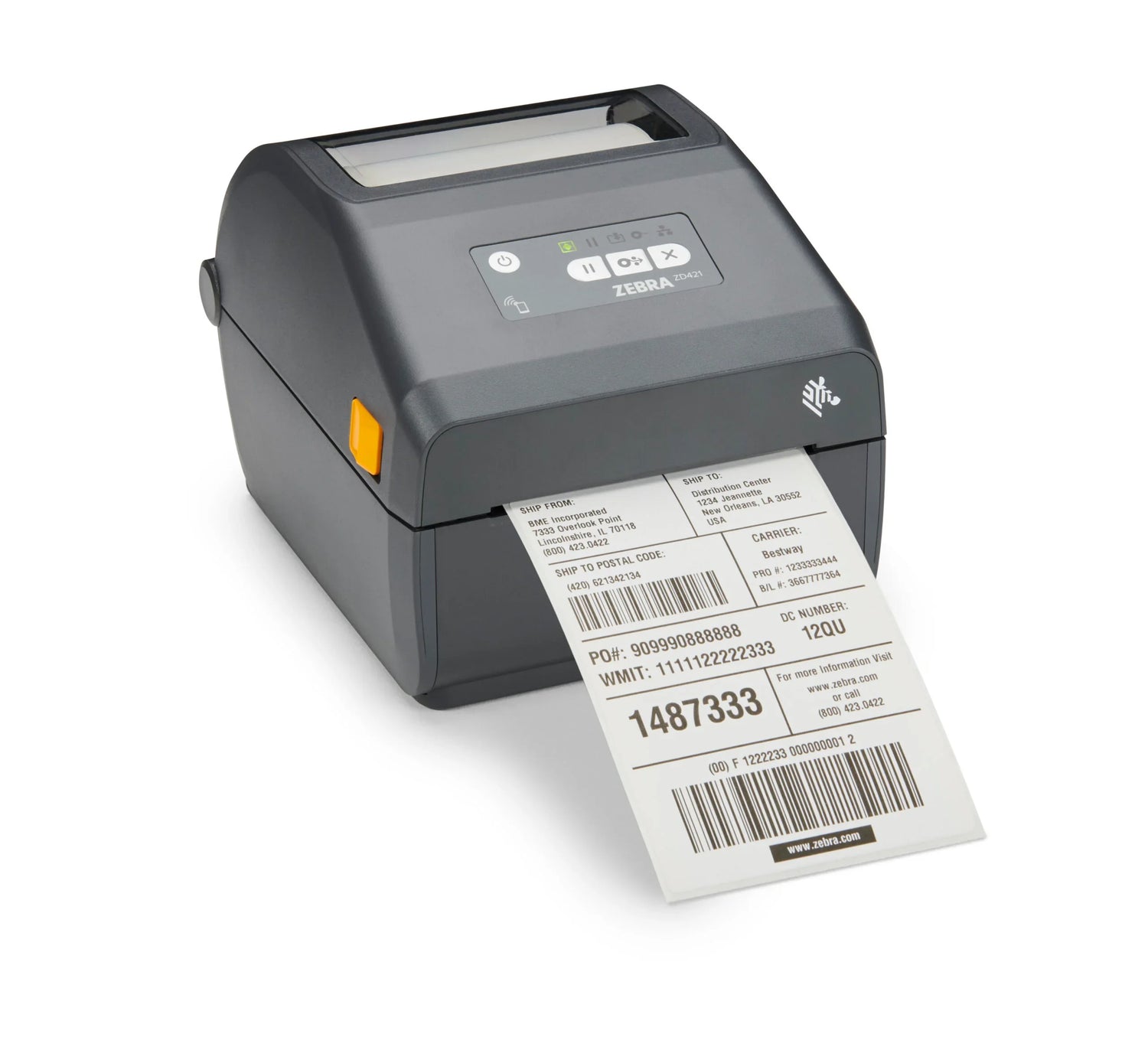 طابعة ملصقات Zebra ZD220T - سرعة طباعة تصل إلى 102 مم/ثانية / دقة 203 نقطة في البوصة / USB / ملصقات حرارية - طابعة 