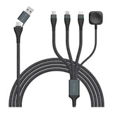 ZLOS Two(C+A) to Four(C+L+Micro+Watch) braided data charging cable