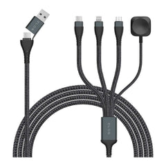 ZLOS Two(C+A) to Four(C+L+Micro+Watch) braided data charging cable