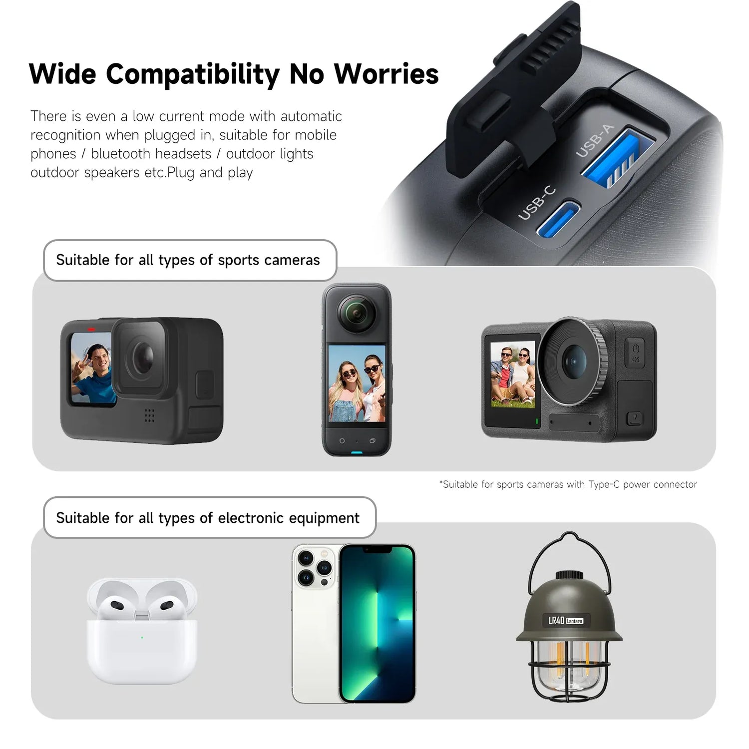 Telesin Power Bank for GoPro Hero 13 battery /Mobile phone etc.