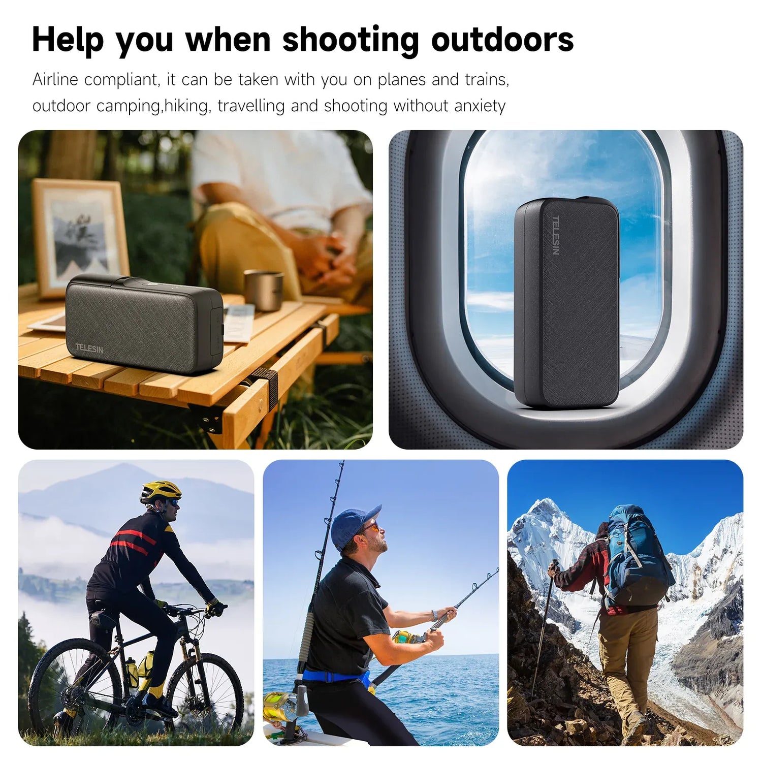 Telesin Power Bank for GoPro Hero 13 battery /Mobile phone etc.