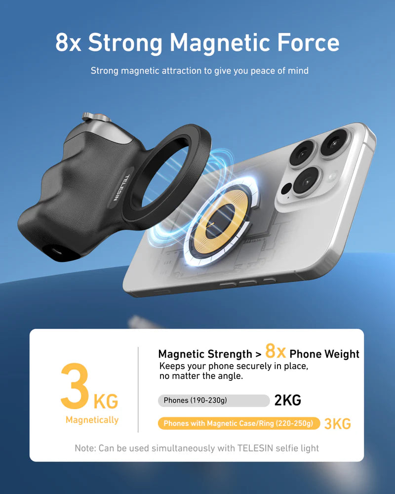 Telesin Fun Shot Magnetic Grip2 (Black)