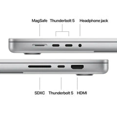 Apple MacBook Pro - 16.2" / M4 Pro / 14-Core CPU / 20-Core GPU / 48GB RAM / 512GB SSD / Silver / 1YW - GulfStore.com