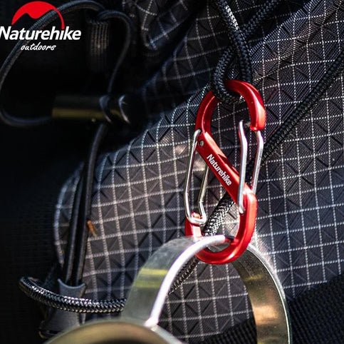 خطاف من سبائك الألومنيوم من Naturehike S، قطعتان (متوسطة الحجم) - أحمر