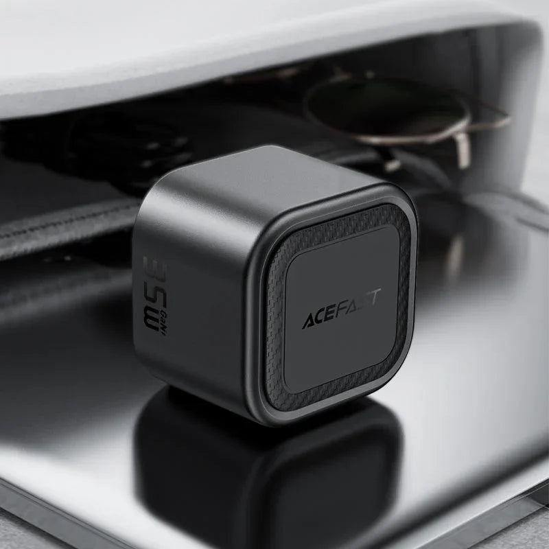 AceFast | 18499 | A120 | PD35W Folding Gan (A+C) Charger Display Set (P5) Metal Gray| UK | Black