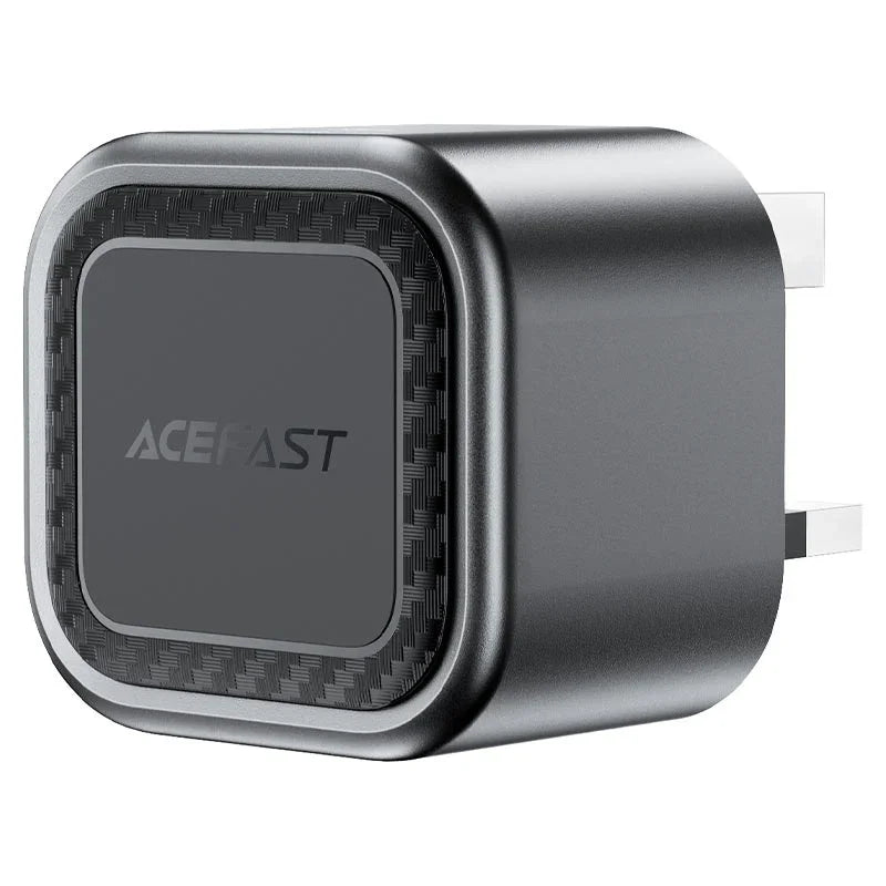 AceFast | 18498 | A120 | PD35W Folding Gan (A+C) Charger Metal Gray| UK | Black