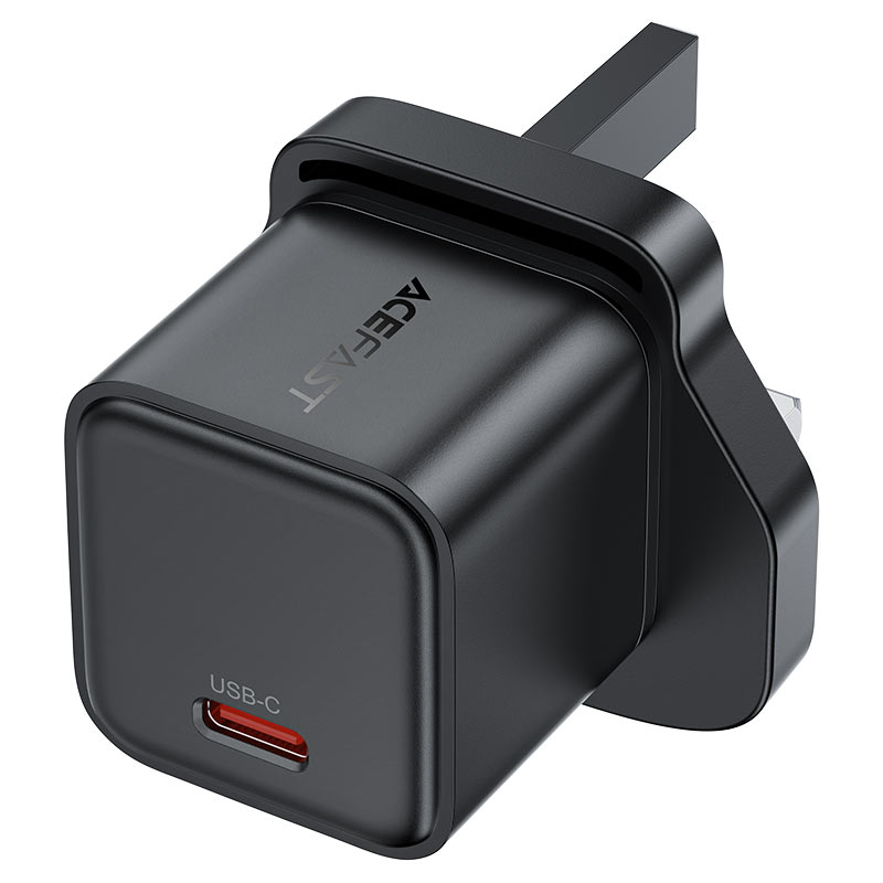 AceFast | 18492 | A123 | PD20W Gan (Usb C) Charger Display Set (P5) | UK | Black