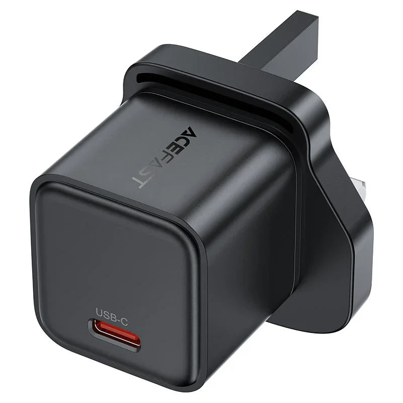 AceFast | 18492 | A123 | PD20W Gan (Usb C) Charger Display Set (P5) | UK | Black