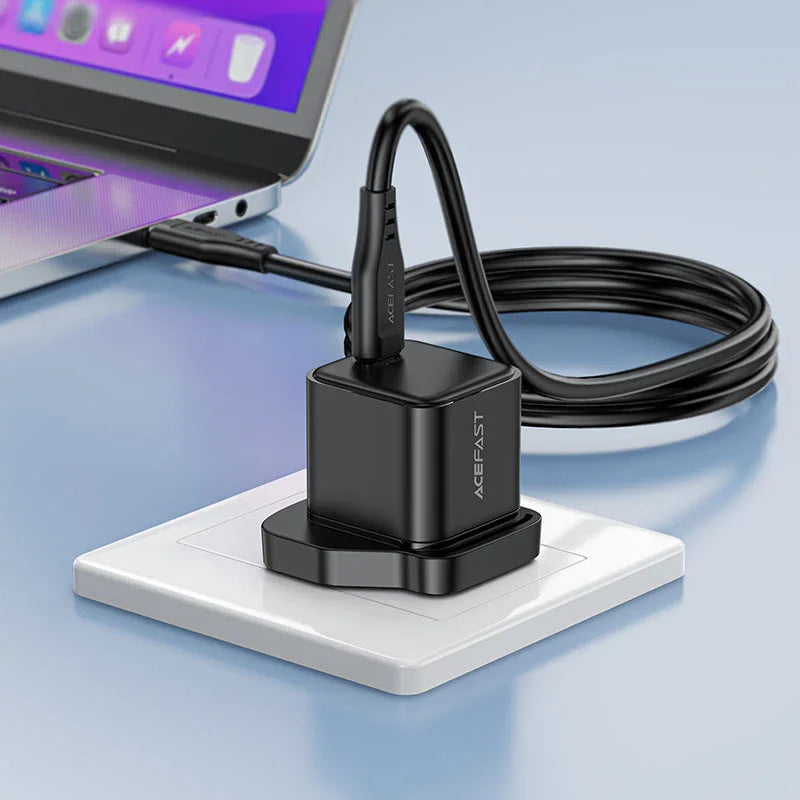 AceFast | 18494 | A124 | PD30W Gan (Usb C) Charger Display Set (P5) | UK | Black
