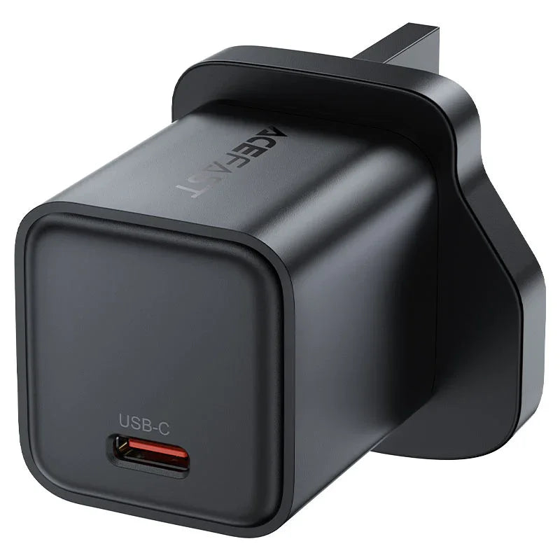 AceFast | 18495 | A125 | PD45W Gan (Usb C) Charger | UK | Black