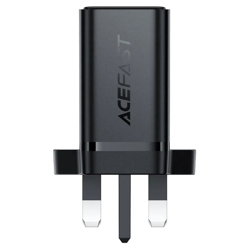 AceFast | 18497 | A128 | PD45W Gan (Usb C+Usb C) Charger | UK | Black