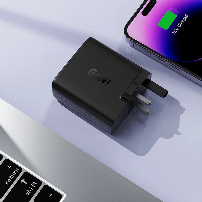 AceFast | 17300 | A97 | PD100W Gan (3*Usb C+Usb A) Charger | UK | Black