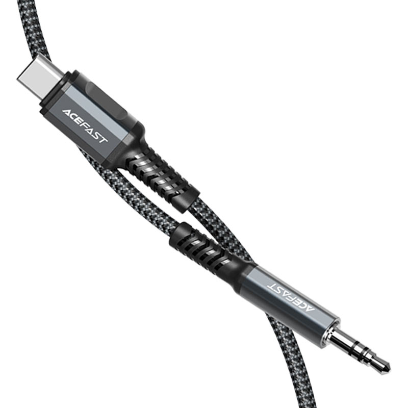 AceFast  C1-08 USB-C to 3.5mm aluminum alloy audio cable black