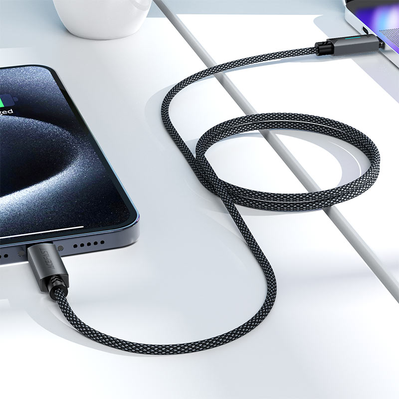 AceFast | 18476 | C19-03 | Usb C To Usb C 60W Fast Charging Data Cable | Black