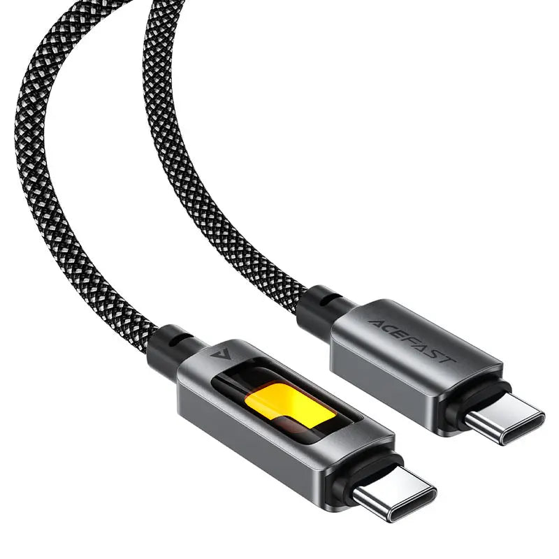 AceFast |19356 | C21-03 USB-C To USB-C 60W Fantasy Color Series Braided Charging Data Cable | Black - GulfStore.com