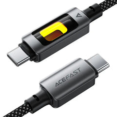 AceFast |19356 | C21-03 USB-C To USB-C 60W Fantasy Color Series Braided Charging Data Cable | Black - GulfStore.com