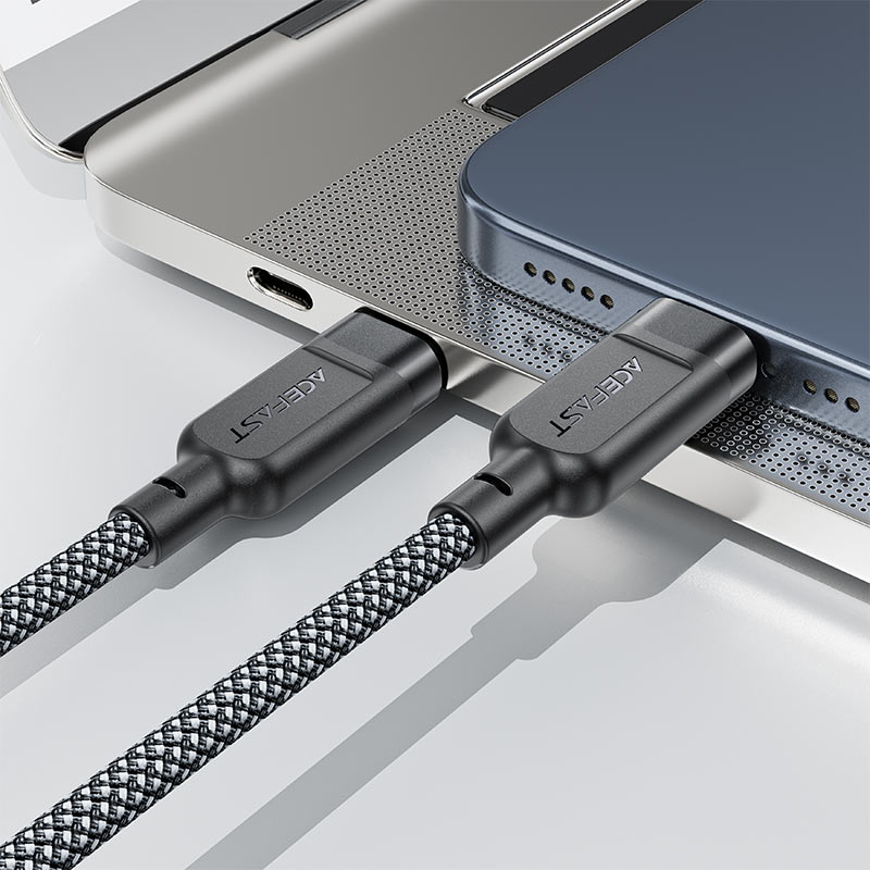 AceFast | 17966 | C6-11 | Usb C 3 In 1 100W Intelligent Balance Charging Data Cable | Black