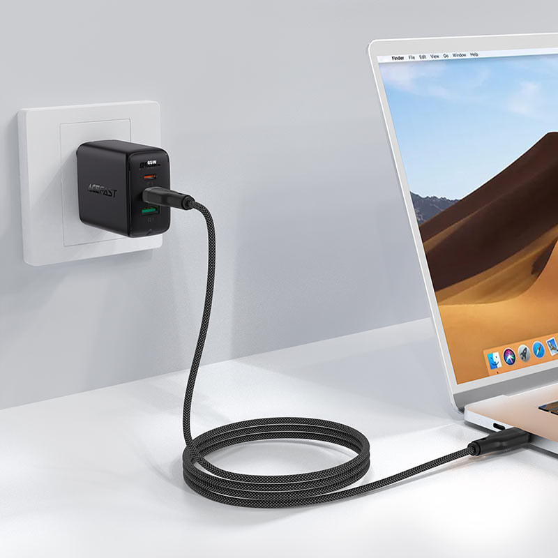 AceFast | 15885 | C8-03 | Usb C To Usb C Charging Data Cable | Black