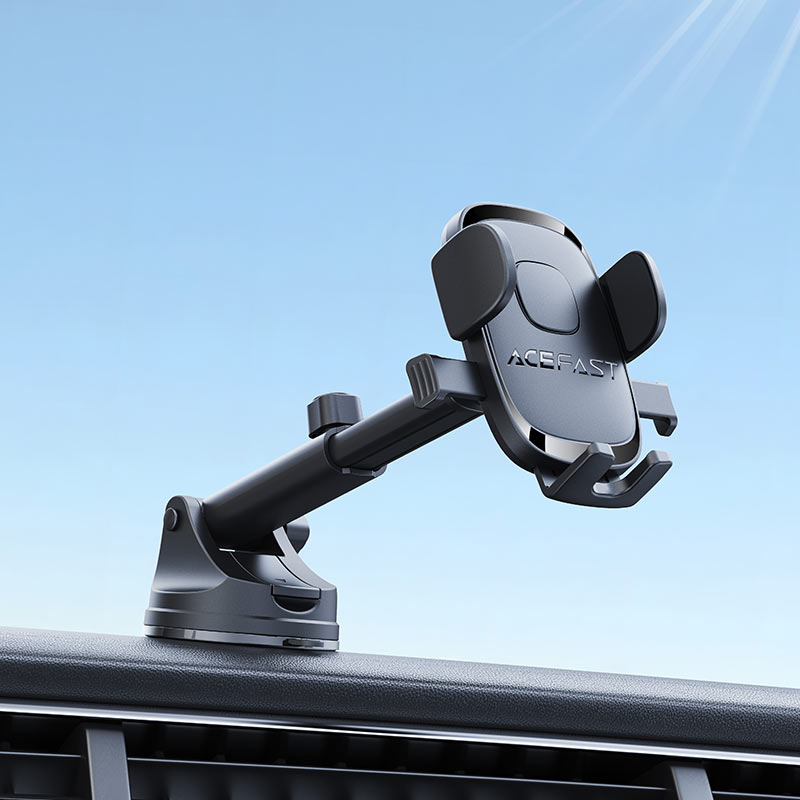 AceFast | 18571 | D57 | One-Key Lock Car Holder For Dashboard | Black