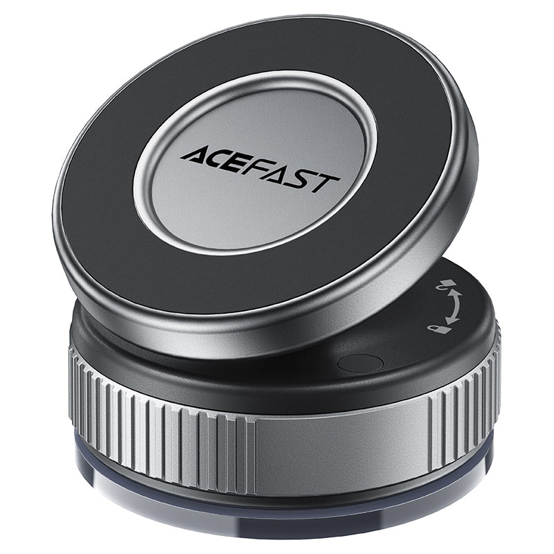 AceFast | 18570 | E27 | Manual Suction Cup Magnetic Phone Holder | Metal Gray