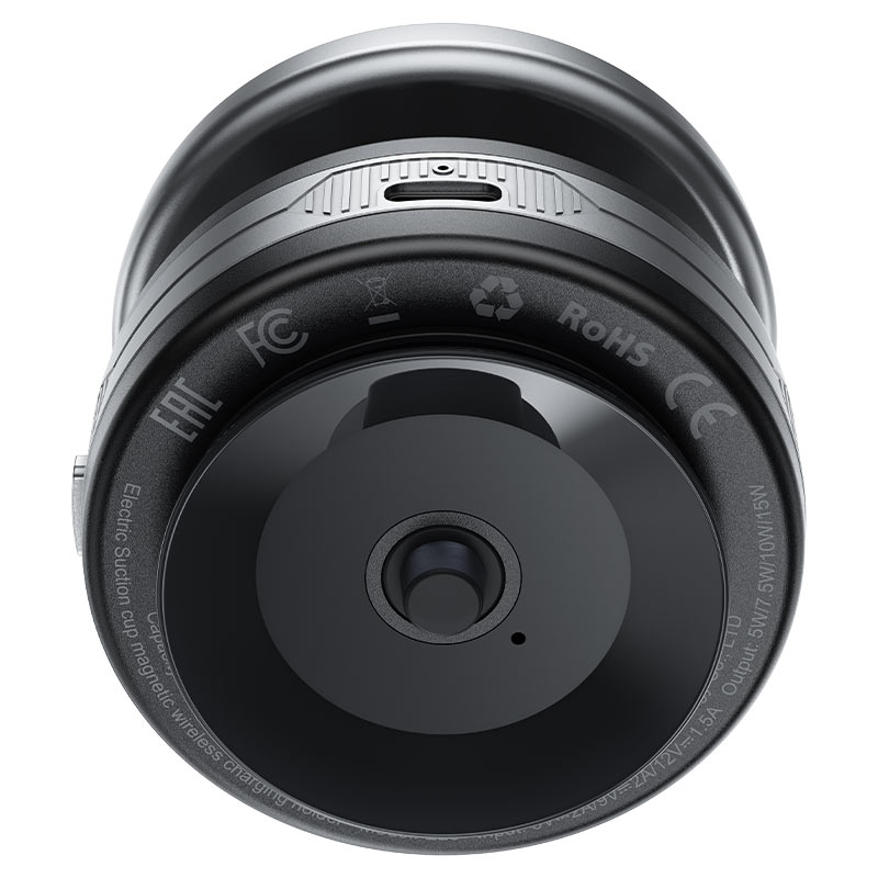 AceFast | 18568 | E29 | Electric Suction Cup Magnetic Wireless Charging Holder | Metal Gray