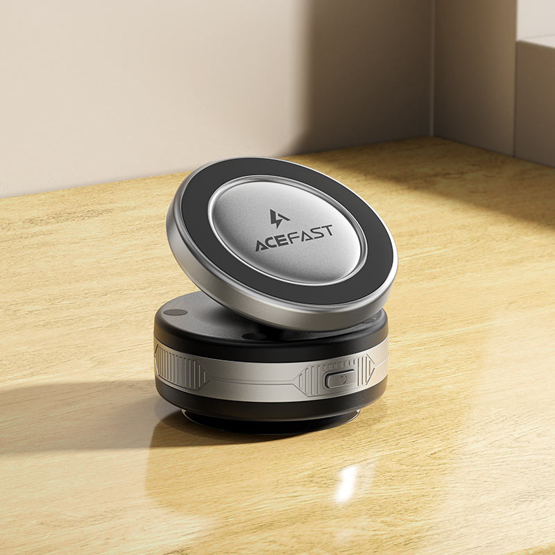 AceFast | 18568 | E29 | Electric Suction Cup Magnetic Wireless Charging Holder | Metal Gray