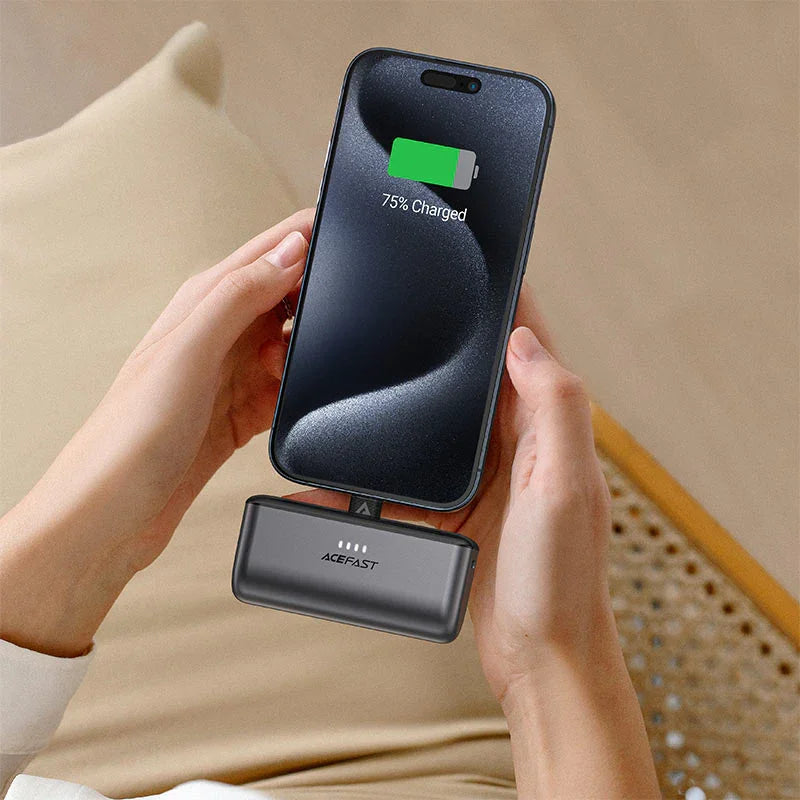 AceFast | 17673 | M9 | 5000 PD20W Capsule Power Bank Type C | Black