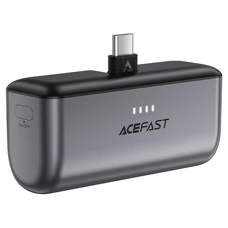 AceFast | 17673 | M9 | 5000 PD20W Capsule Power Bank Type C | Black