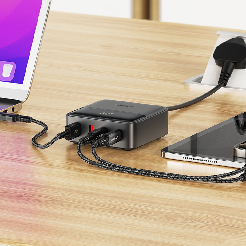 AceFast | 18574 | Z6 Desktop Power Station | PD65W GaN | 2xUSB-C+2xUSB-A |UK